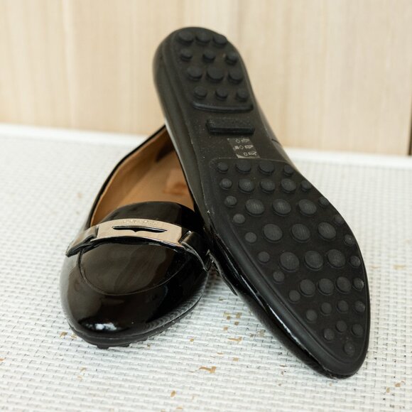 Coach | Black Leather Ruthie Flats - Picture 2 of 2